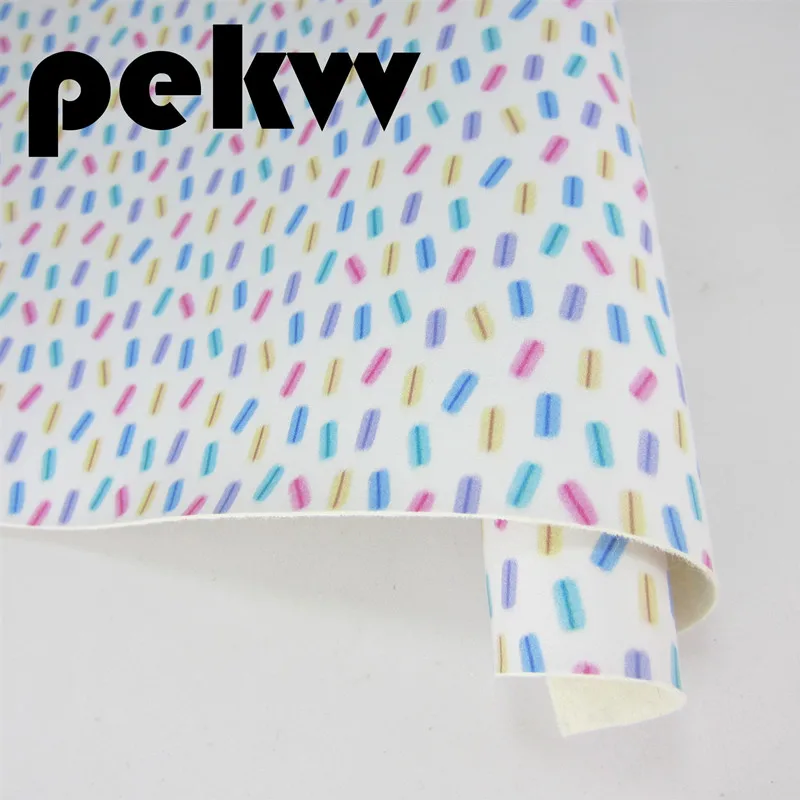 PR032 Stars Printed Faux Leather stars dots plaid For DIY bows Accessories crafts projects A4 Sheet 8"x11.8" PR010 - Color: PR032