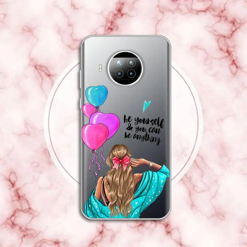 

VOGUE Christmas Princess Girl Female Phone Case Transparent for Xiaomi Redmi note 10 t 8 9 pro lite 11