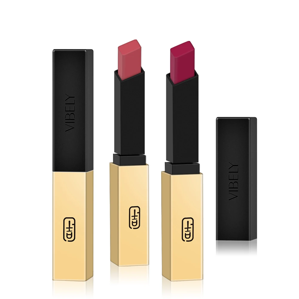 

16 Color Small Gold Bars Lipstick Lip Gloss Long-Lasting Easy-Drying Waterproof Golden Beautiful Cosmetic Tools