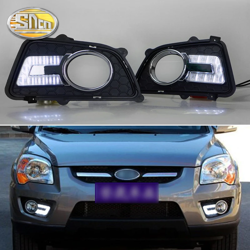 SNCN 2 шт. светодиодный дневный ходовой светильник для Kia Sportage 2009 2010 затемнение
