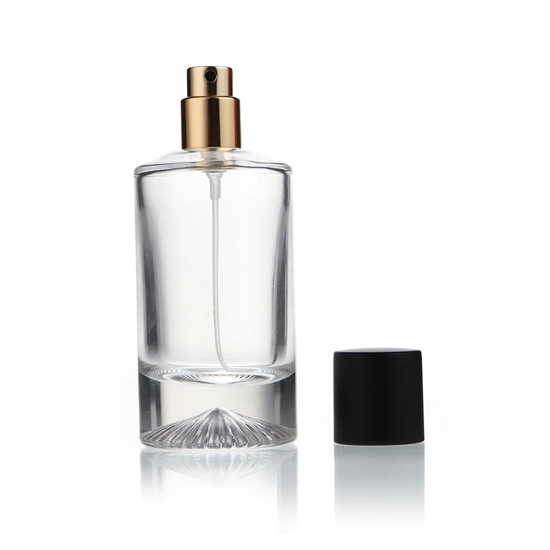 30ml 60ml Perfume Bottle Thick Glass Cosmetic Spray Black Cap High-end | Refillable Bottles