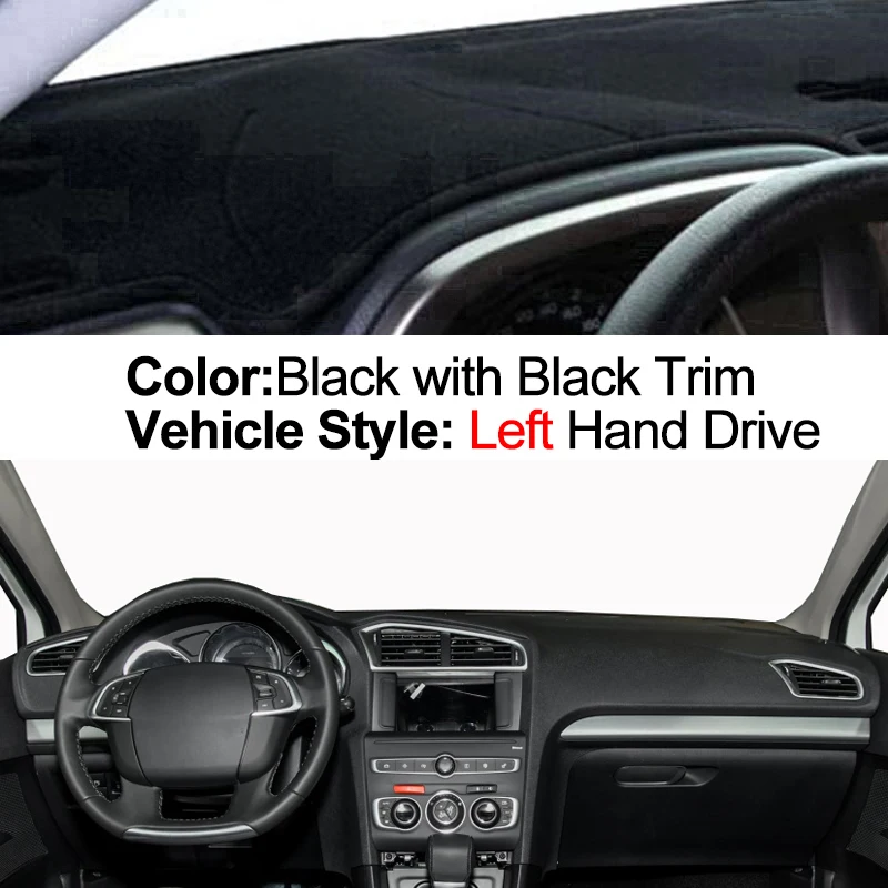 

Коврик для приборной панели автомобиля, накидка для Citroen C4 MK2 2011 - 2018 LHD RHD, солнцезащитный козырек, защита от солнца 2017, 2016, 2015, 2014, 2013, 2012