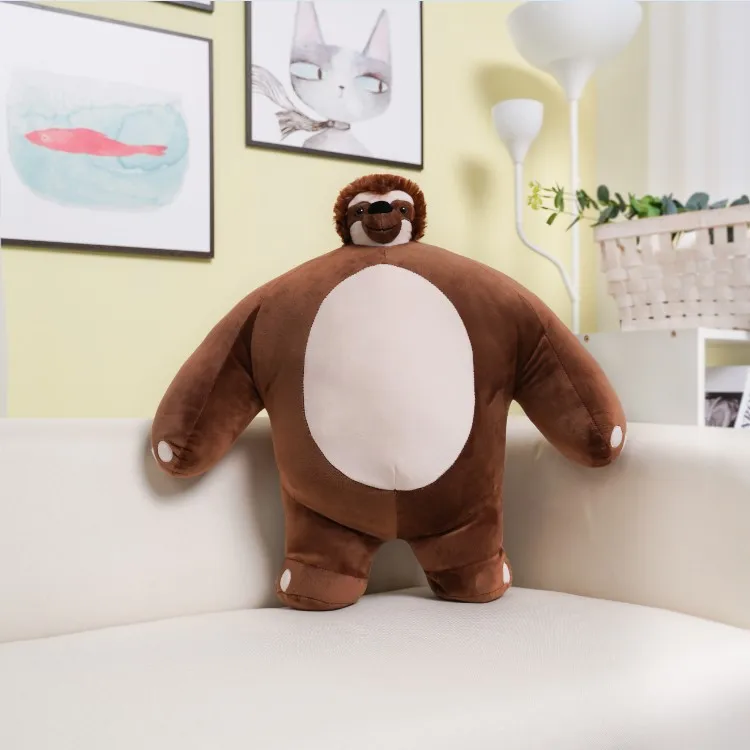 

Small Head Big Body Toy Cute Cartoon Teddy Bear Big muscle Body Raccoon Plush Stuffed Toys Boyfriend Bear Pillow Gift For Girl