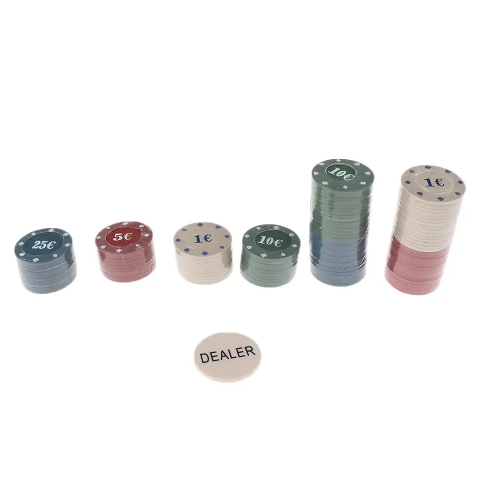 Профессиональный покерный чип MagiDeal 100 шт. набор с 4 номиналами для Техасского