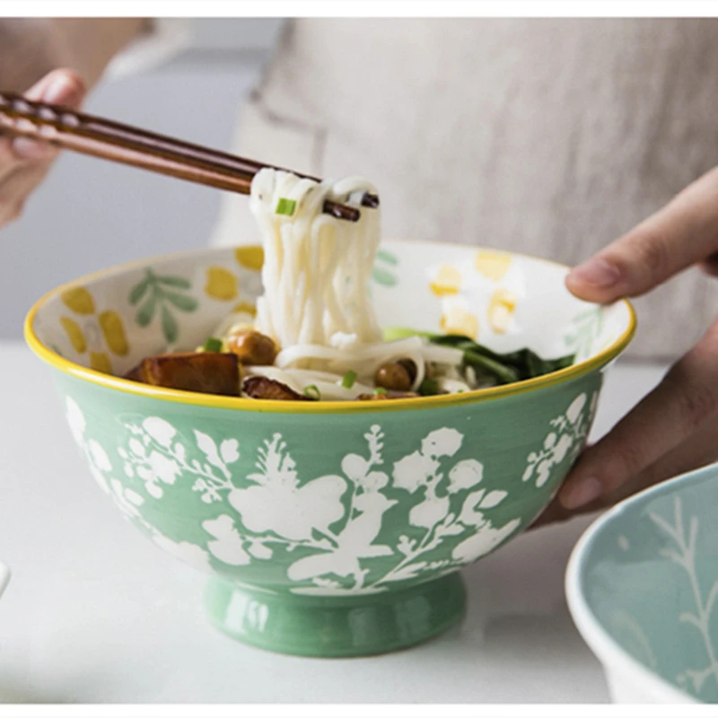 

The New Four Seasons Salad Bowl 6inch Porcelain Dinnerware Ceramic Tableware Kitchen Utensils Bowls Dinner Set Dinner Plates