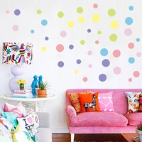 2022 creative diy different sizes color dot wall stickers childrens bedroom wall decoration christmas present