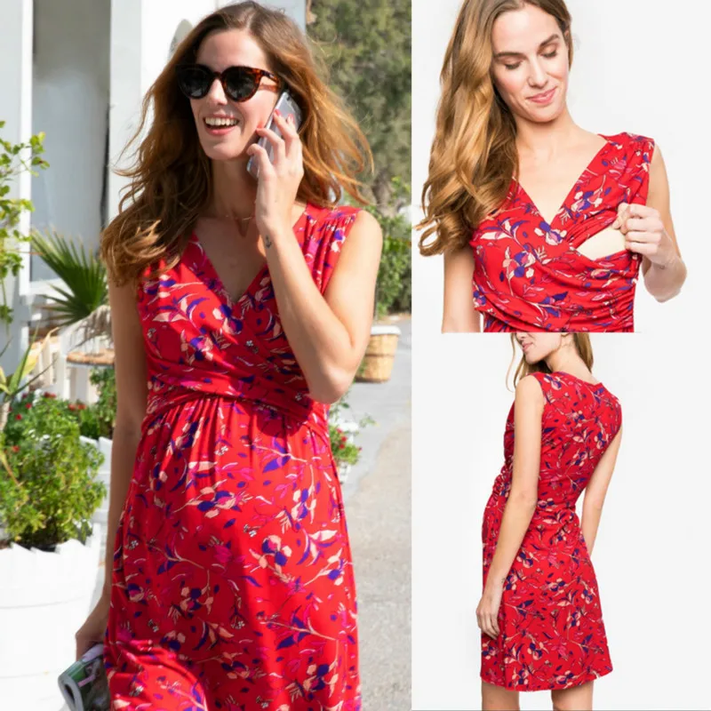 

2021 г., многофункциональные платья для беременных, кормящих грудью матерей, Пляжное Платье для грудного вскармливания, одежда для лактации, п...