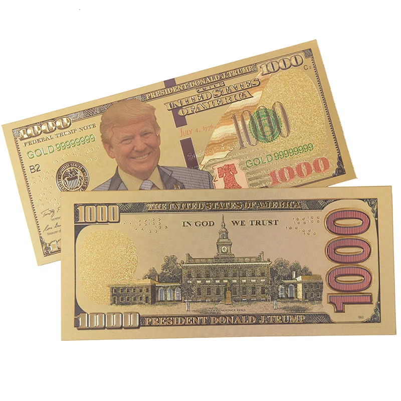 

USA Gold Plated Banknotes/Zimbabwe Gold Foil Banknote Paper Money Non Currency Collection Gifts Crafts