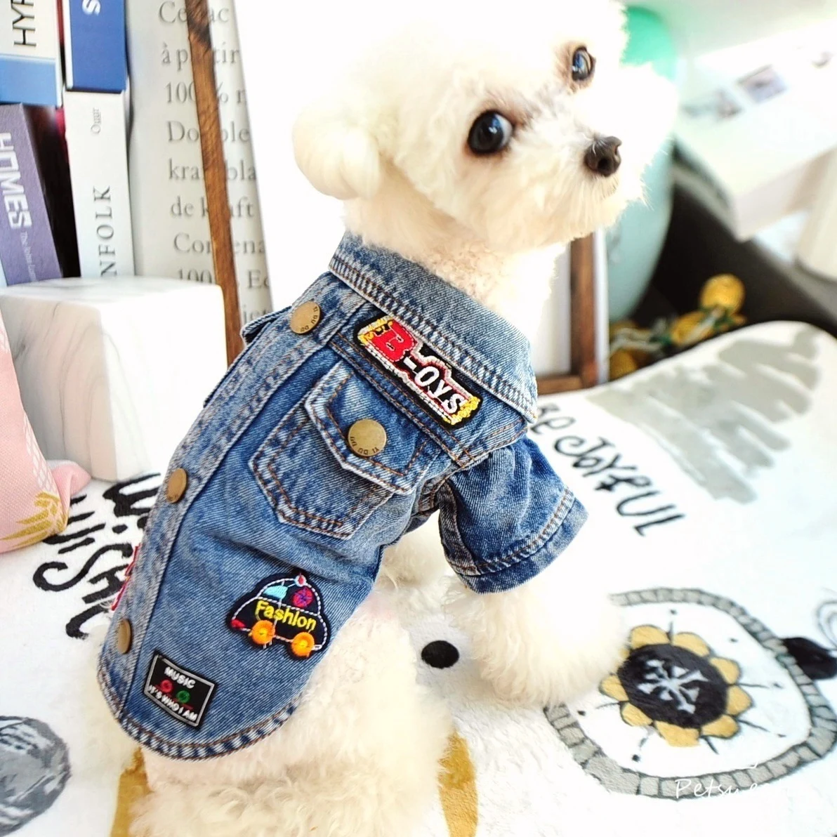 Зимняя мультяшная Одежда для собак теплый Рождественский свитер маленьких