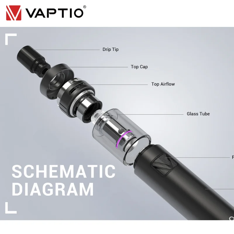 Vaptio Palo Kit& Fusion 50 Вт набор Vape ручка и vape мини мод электронная сигарета