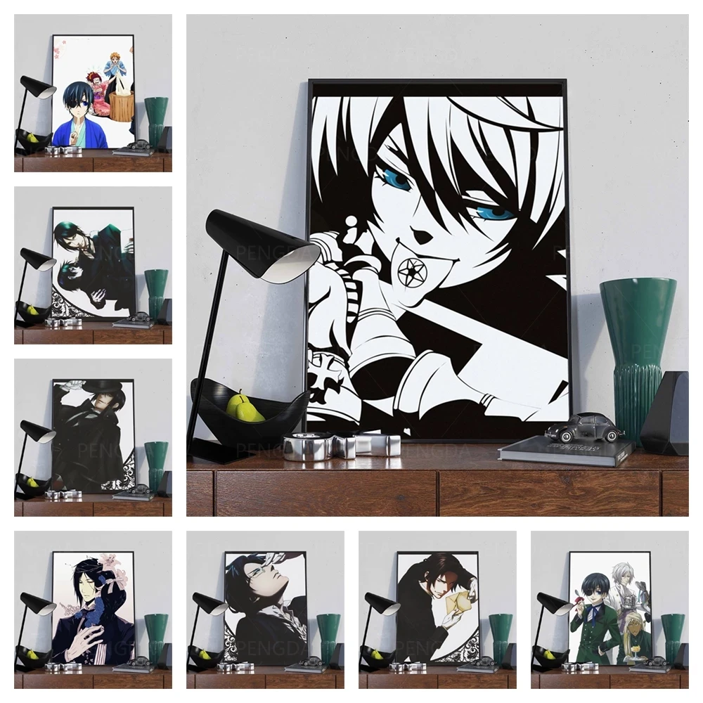 

Home Decoration Japanese Anime Wall Art Canvas Black Butler Painting Print Posters Modular Picture Cuadros For Bedroom No Frame