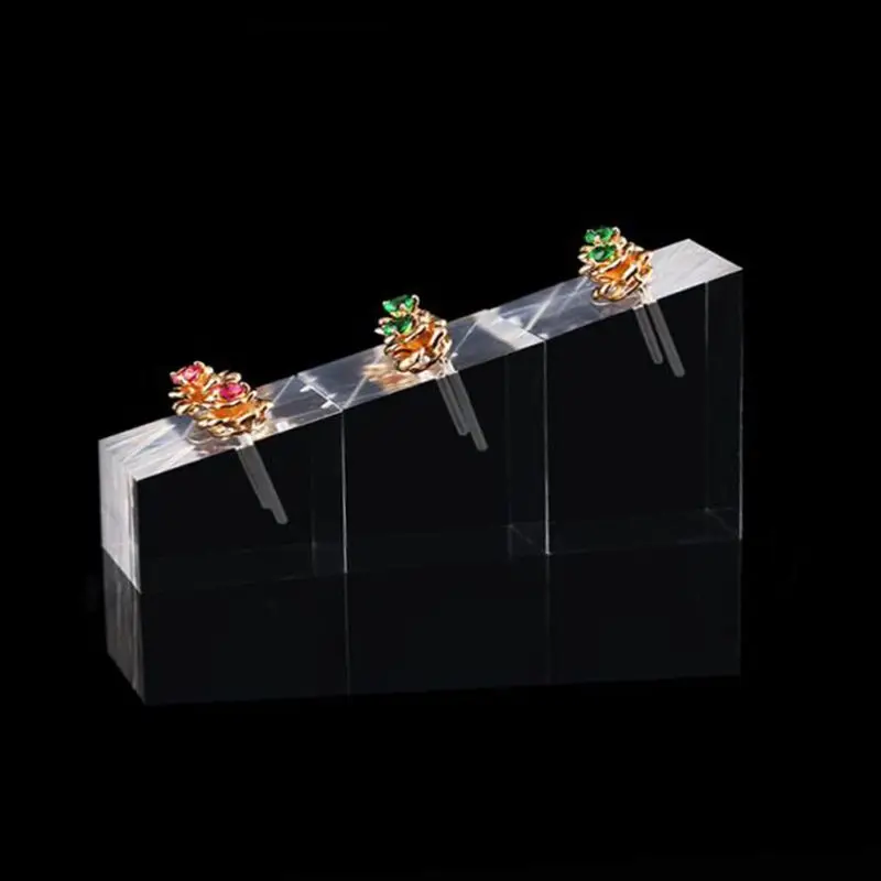 Прозрачный акриловый квадратный держатель для сережек подставка ювелирных