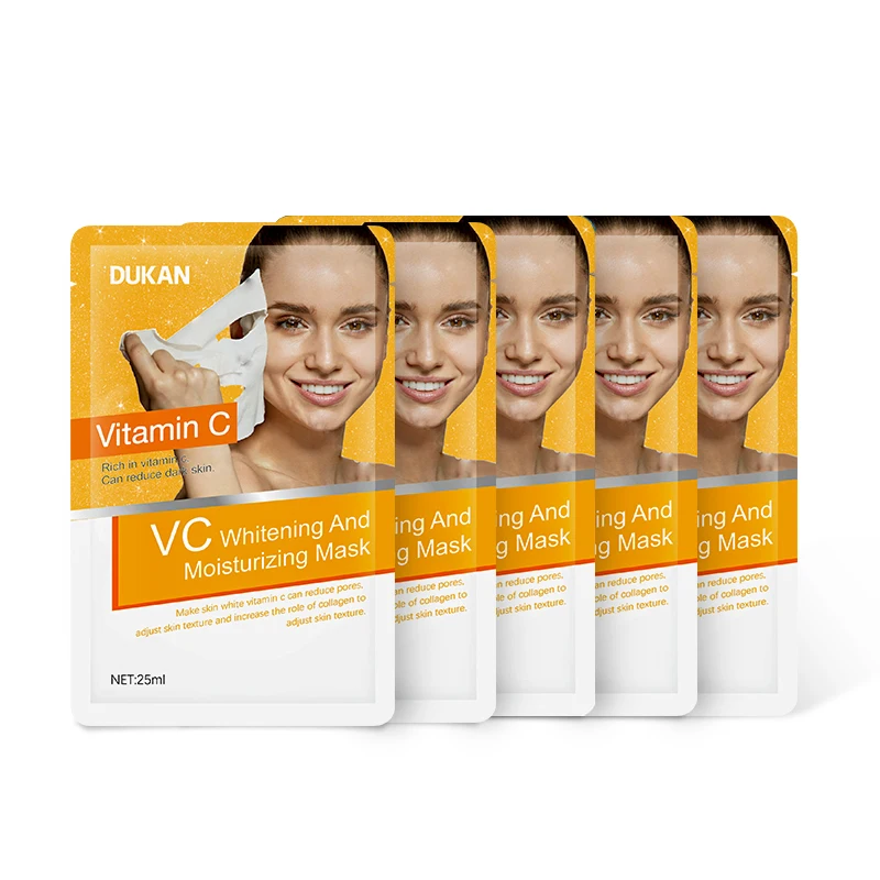 

7pcs Sheet Mask whitening and moisturizing Increase collagen mask Face Skin Care Face Mask Anti Aging Vitamin C Dukan Whole Sale