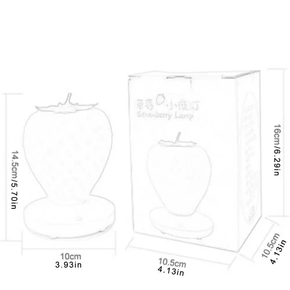 

New Home Night Lamp Creative LED Silicone Eye Protection Strawberry Night Light Bedside Decoration Atmosphere Lamp