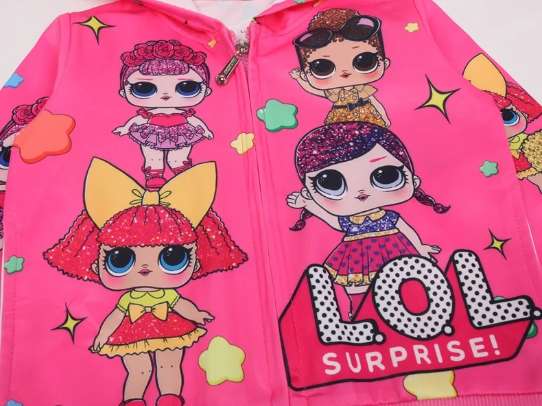 LOl/Новая детская куртка для девочек с рисунком сюрприз женская футболка длинными