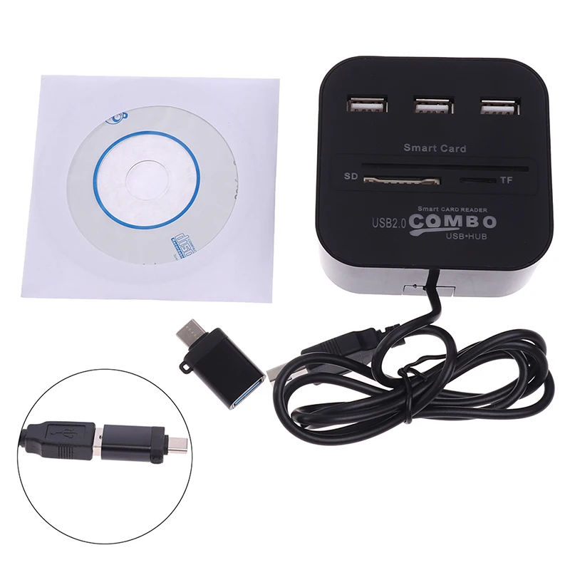 Все в 1 USB SIM считыватель смарт-карт для банковских карт IC/ID EMV SD TF CCID ISO 7816 |