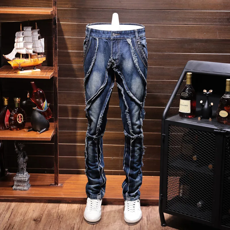 Spring Autumn Jeans Male Personality Self-cultivation Directly Canister Long Pants Tide Brand Designer Jeans Erkek Jean Pantolon
