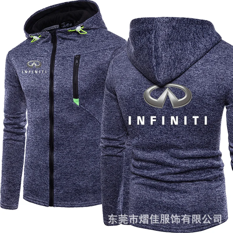 

Новый Модный свитшот с логотипом INFINITI, толстовки, Мужская весенне-осенняя хлопковая куртка на молнии, в стиле хип-хоп, в стиле Харадзюку, муж...