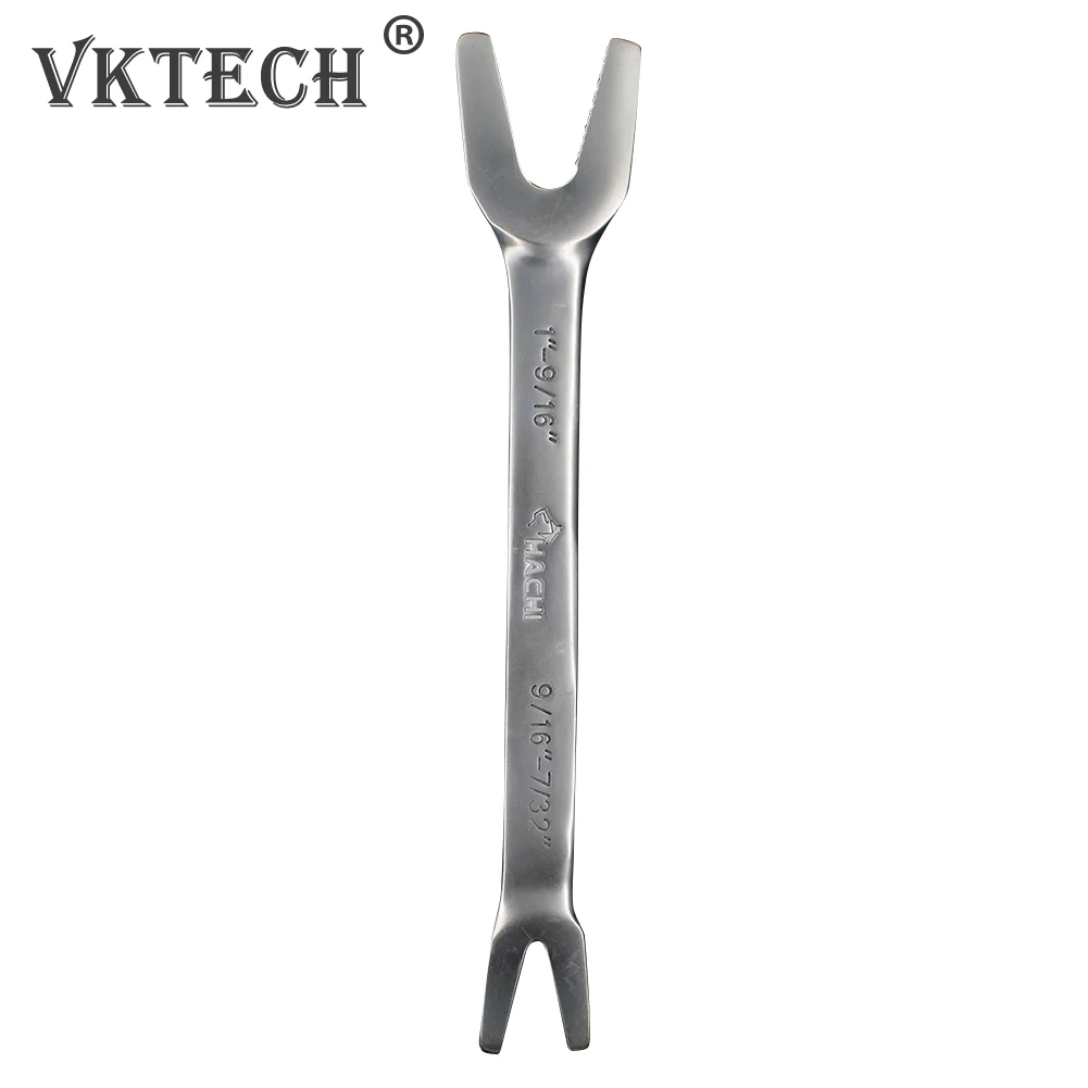 

Long Handle Serrated V Groove Wrench Double Head Open End Spanner Bicycle Automobile Motorcycle Repair Hand Tools