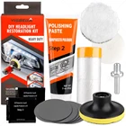 Ремонтный налобный фонарь для автомобиля, комплект для восстановления передних фар, очистка омывателя, линзы, химический ремонт, отбеливатель, царапины, полировка для ремонта