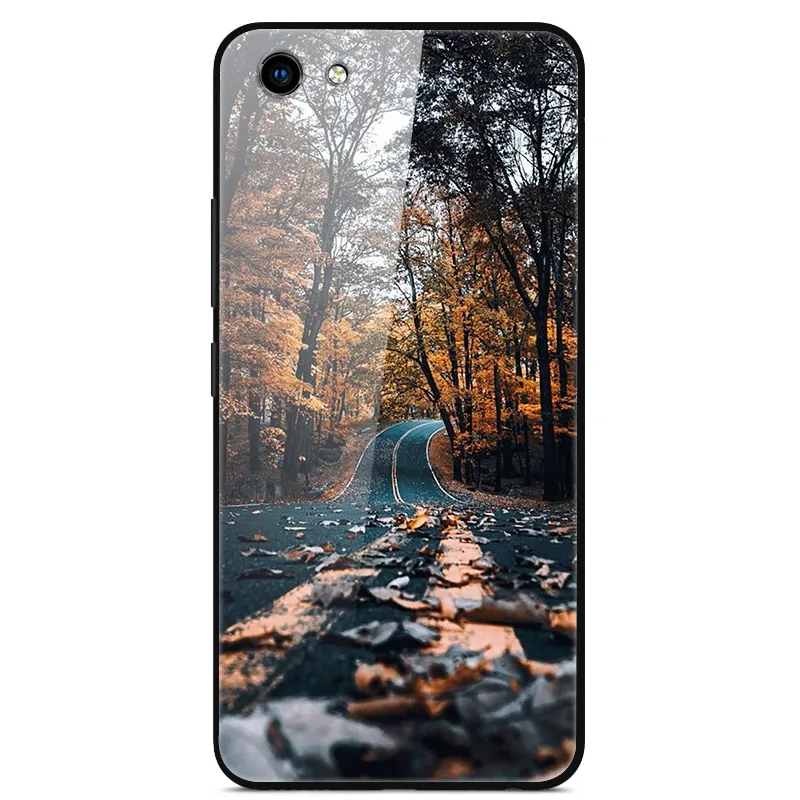 35 Закаленное стекло чехол для Vivo Y81 чехол Жесткий ПК цветная задняя крышка для Vivo Y81 Y 81 чехол Vivo 1808 бампер для телефона VivoY81 6,22" - Цвет: 35
