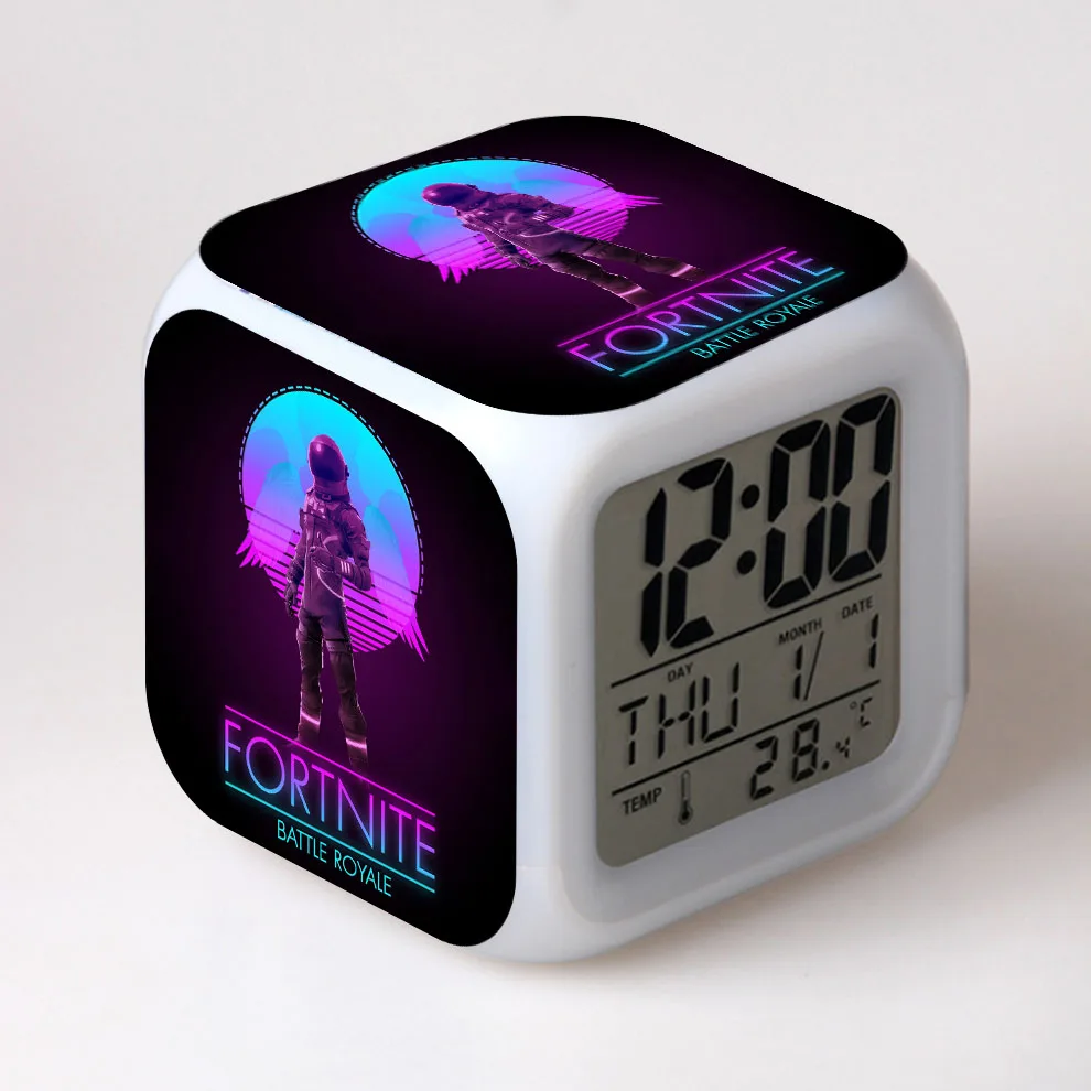 Прямая поставка будильник на заказ со светодиодсветильник кой 7 цветов ЖК