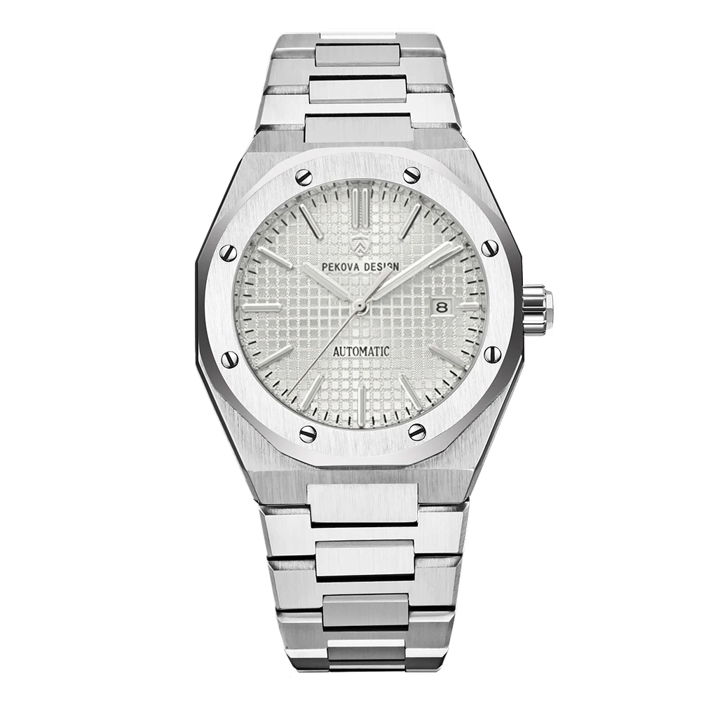 PEKOVA Brand Watch Men's 40mm Automatic Mechanical Watch Stainless Steel Waterproof Watch Japan MIYOTA 8215 Luxury Reloj Hombre