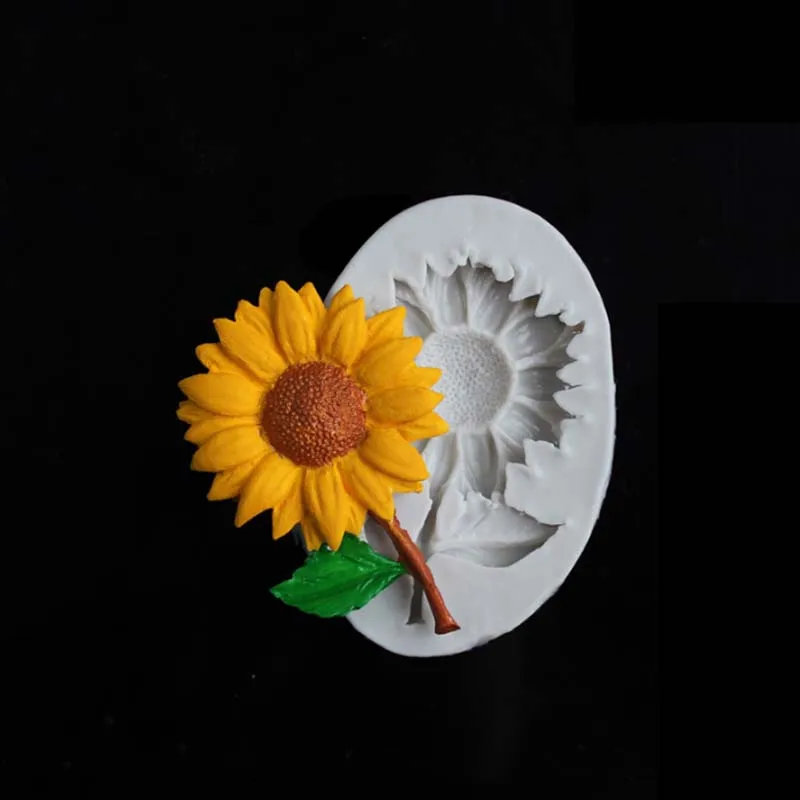 

Sunflower Shape Silicone Mold Fondant Fudge Dry Pez Cake Decorating Tools Chocolate Cupcake Baking Gumpaste Mold