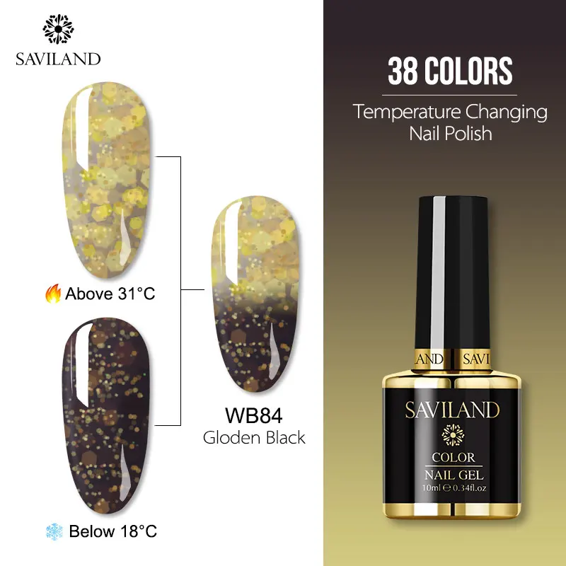 10ml WB84 Saviland 15 мл Хамелеон цвета УФ Гель-лак для ногтей изменение температуры Цвет гель лак термо Полупостоянный Лаки лак для ногтей - Цвет: 10ml WB84
