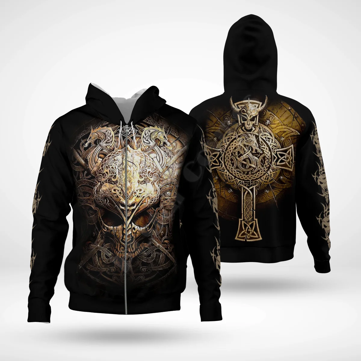 

Viking Tattoo 3D Hoodies Printed Harajuku Coat Jacket Men For Women Fashion Zipper hoodies Drop Shipping 04