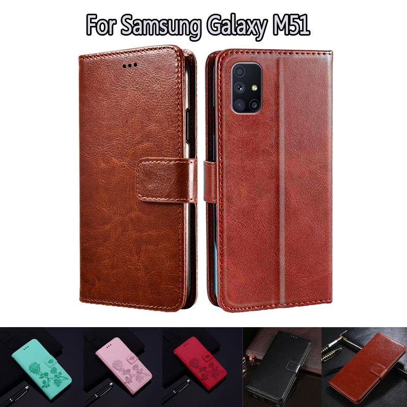 

Flip Cover For Samsung Galaxy M51 Case SM-M515F Phone Protective Shell Funda Case For Samsung M51 M 51 Coque Wallet Leather Book