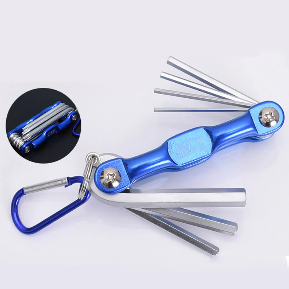 Новый складной шестигранный ключ металлический метрический ручной инструмент