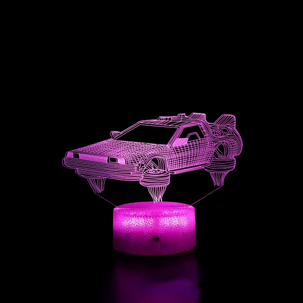 Car 3D Gifts Lamp Acrylic Illusion Optical Night Light 16 Colors Change Remote Kids Men Bedroom Decor Birthday New Year Present images - 6