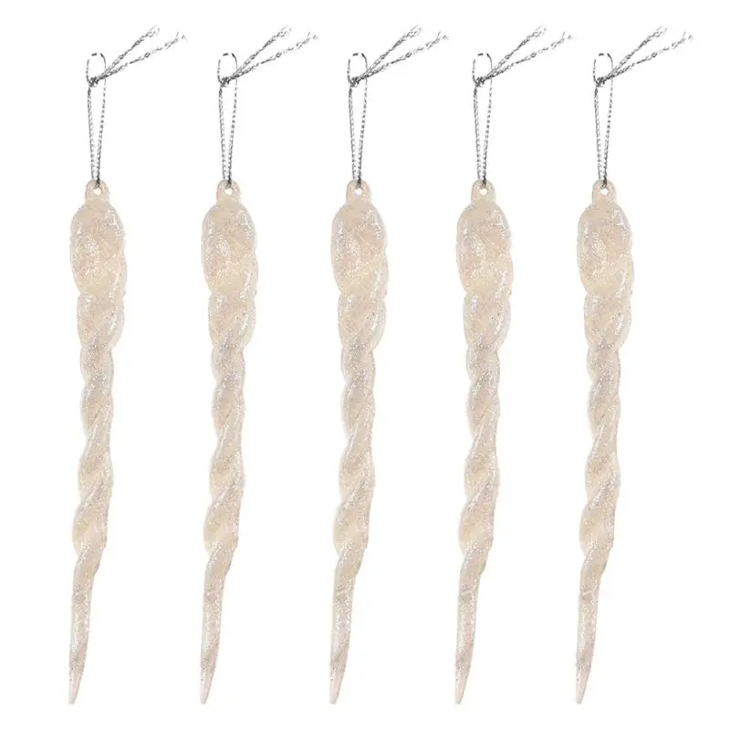 10 шт DIY прозрачный пластиковый кулон кулон-сосулька Рождественская елка падение