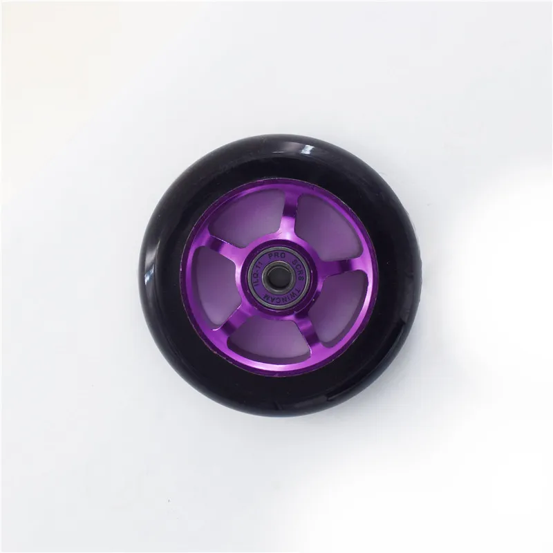 2 pieces/lot Aluminium Alloy Steel Hub High Elasticity and Precision speed skating Skateboard wheel 88A 100mm Scooter Wheel