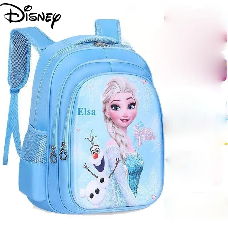 

Водонепроницаемый дышащий вместительный рюкзак Disney, модная простая милая детская школьная сумка с мультяшным принтом «Холодное сердце»