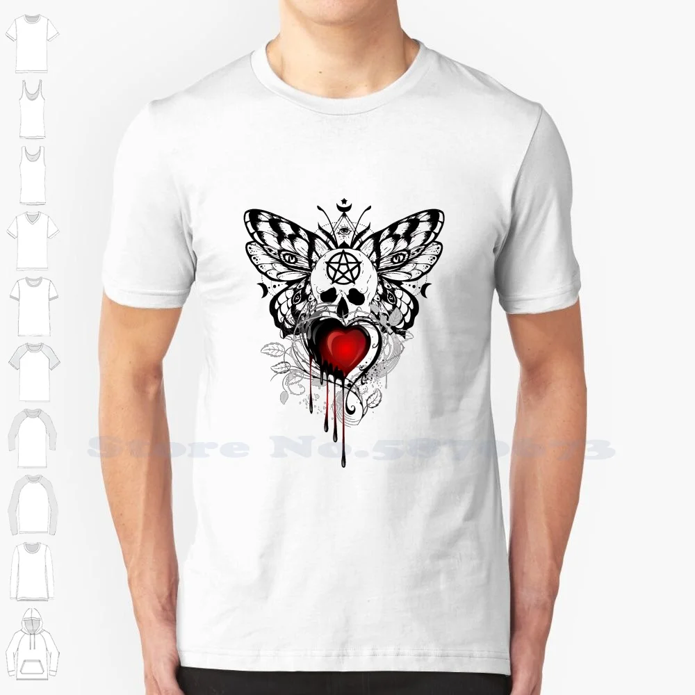 Винтажная Футболка Nacht Blumen Gothik Goth Totenkopf модная футболка в стиле панк с черепом