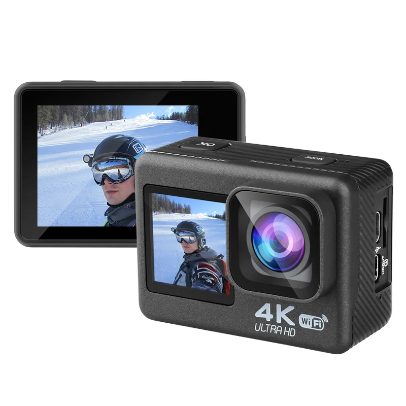 

Экшн-камера Ultra HD 4K, Wi-Fi, сенсорный экран 170D, водонепроницаемость до 30 м