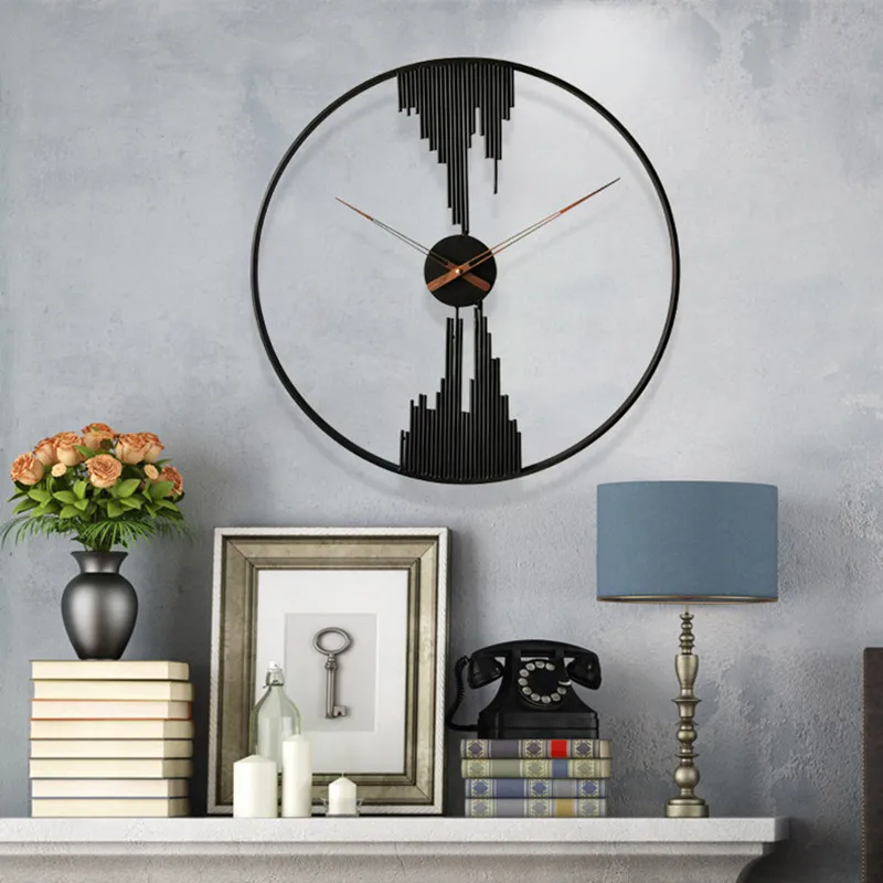 

Metal Simple Wall Clock Modern Design Creative Fashion Wall Watch Living Room Bedroom Luxury Wall Watch Zegar Home Decor EC50ZB