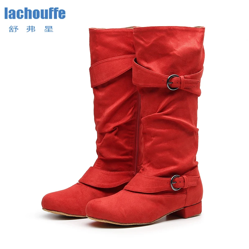 Женские туфли для латиноамериканских танцев красные ботинки бальных обувь из