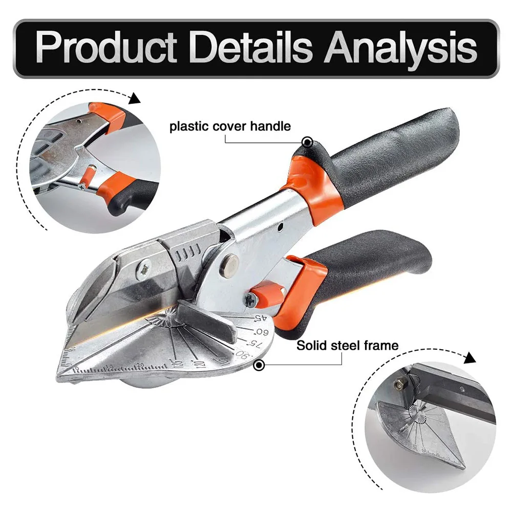 Ножницы для коробов и каналов оранжевый прочный ясным масштабом стальное лезвие