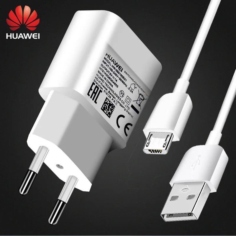 HUAWEI P8 G9 lite usb Зарядное устройство 5V1A Micro usb кабель для передачи данных для сетевого дорожного адаптера adaptieve maimang4 P6 P7 P8 honor 4 5 6 G7 8 9 плюс - Тип штекера: EU adapter and cable
