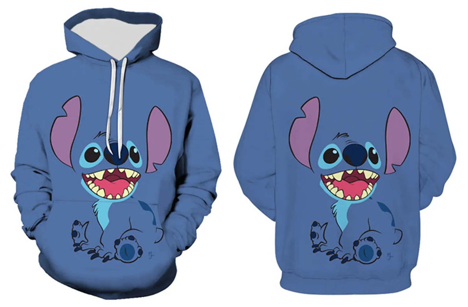 

Men Women Children Stitch Hoodies 3D Printed Fashion Sweatshirts Boy Girl Kids Pullover Long Sleeve Streetwear Casual Coat