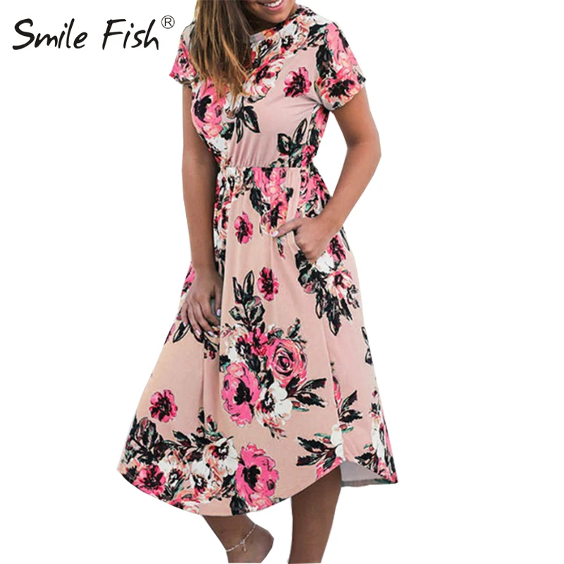 Летние цветочные прерия шик платье повседневное Femme цветок Boho печати Dreeses летняя