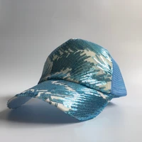 summer new bling sequin mesh trucker hats for women outdoor tourist hat baseball cap
