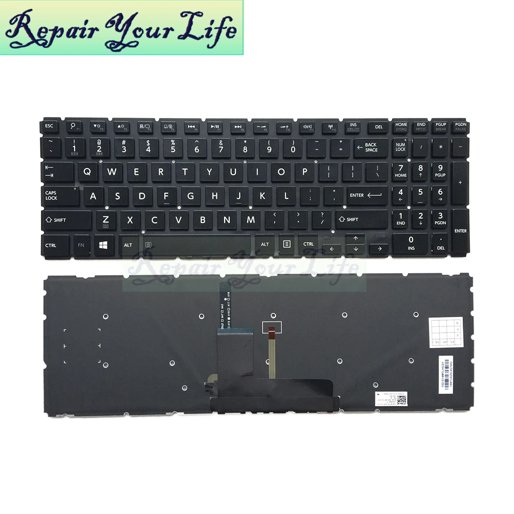 Клавиатура для ноутбука Toshiba Satellite L50 L50-B L50D-B S50-B US английская раскладка