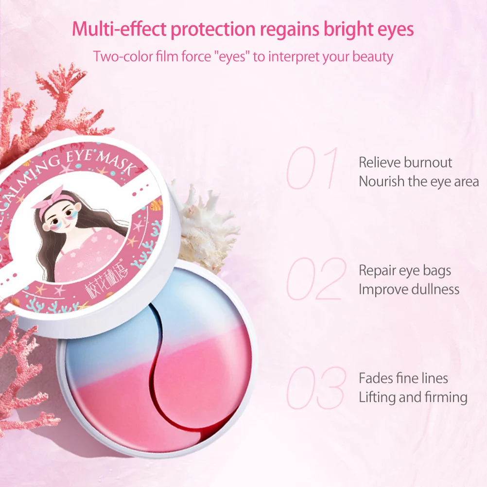 60 штук подушечки для глаз коллагеновая маска леди натуральные Увлажняющие