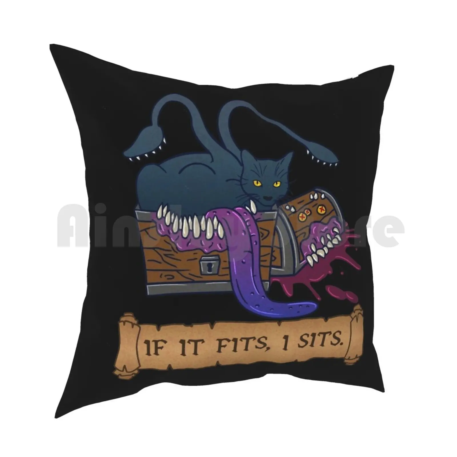 Если он подходит я сижу. Чехол-Подушка с принтом для дома мягкая настольная