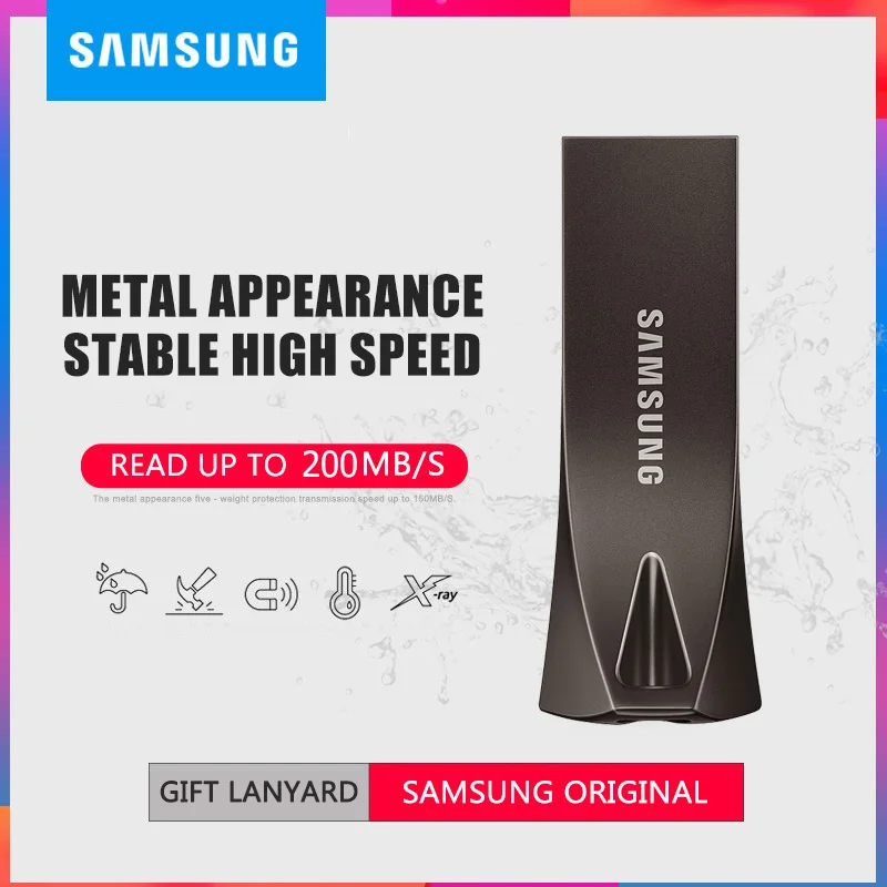 Оригинальный флэш-накопитель SAMSUNG 3 1 USB 64 ГБ 32 256 512 металлический
