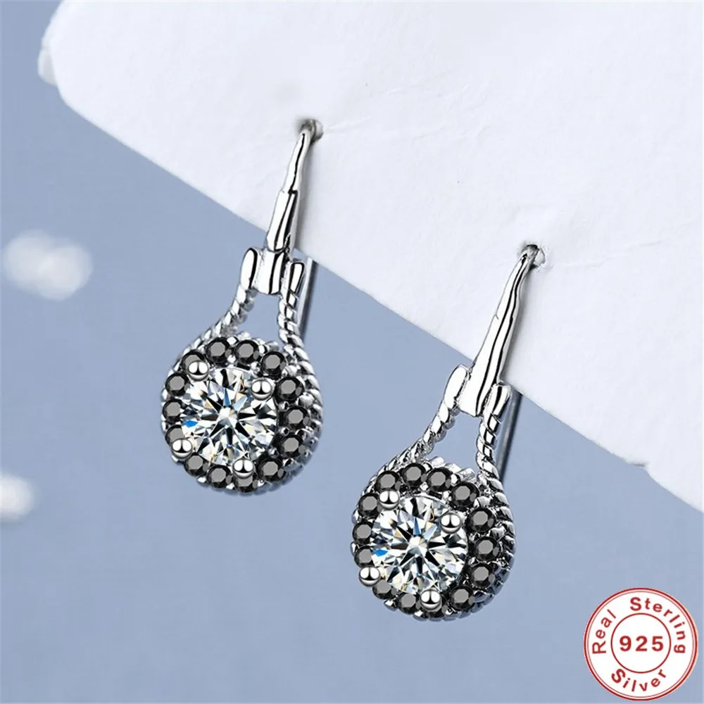 Для женщин свисающие серьги для 925 стерлингового серебра женский Шарм ювелирные